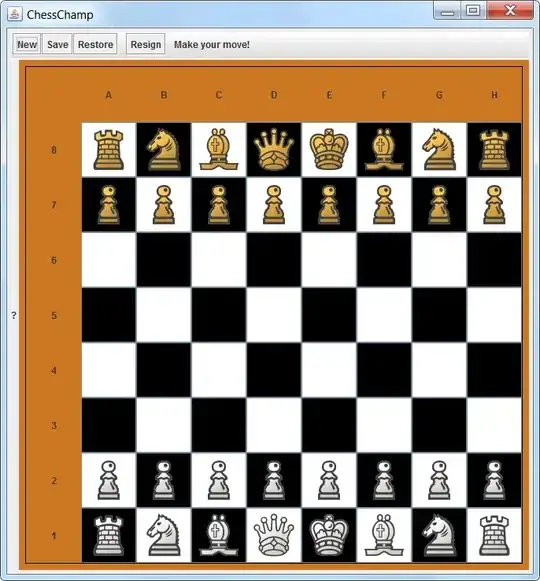 Chess Champ at minimum size, after the new game button is activated