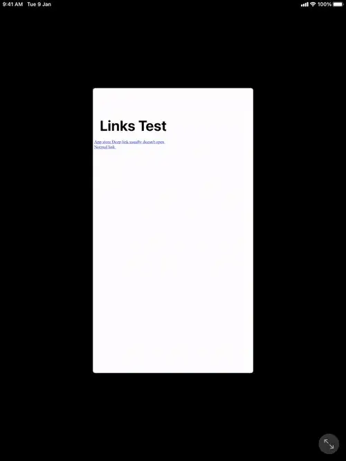 Open WKWebview target="_blank" mailto deeplink new tab app store link