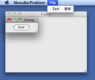 MenuBarProblem with menu