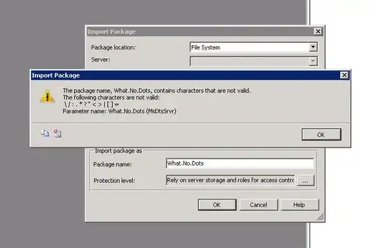 Screenshot showing white lines