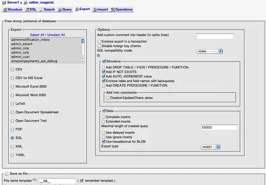 Debugger output