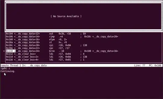 GDB TUI Screenshot