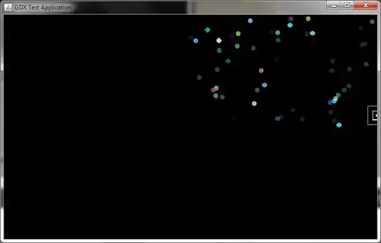 Screenshot of the performance test