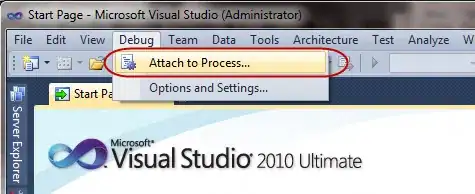 Open the Attach to process dialog