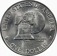 Reverse of the Bicentennial dollar (Type 2), minted 1975–1976.