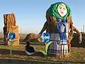 Image 4Decorated bales of hay on the road to Turov