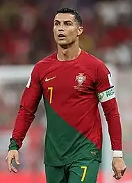 Picture of Cristiano Ronaldo playing for Portugal