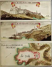 Image 38Views of Ulcinj in 1718 bz H. C. Bröckell (from Albanian piracy)