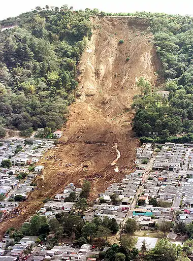 Image 2A landslide caused by one of the 2001 El Salvador earthquakes