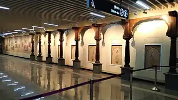Interior of the station is inspired by traditional Maratha and Peshwa architecture