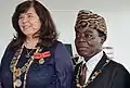 Jutta Steinruck receiving the Royal Jubilee Medal