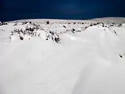 Snowdrift on the Long Mynd, Shropshire, England
