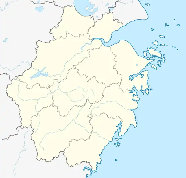 Yuecheng is located in Zhejiang