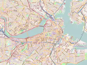 Map showing the location of Boston African AmericanNational Historic Site