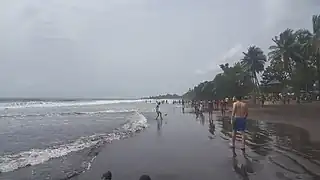 Image 17Limbe Beach with people engaging in various activities (from Tourism in Cameroon)