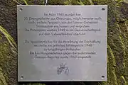Gedenkstein am Montagsloch