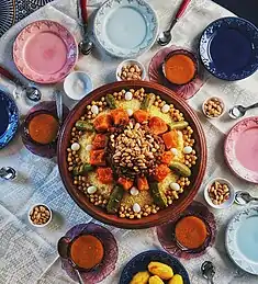 Image 7Fresh Moroccan couscous with vegetables and chickpeas (from Culture of Africa)