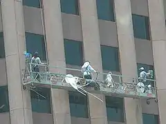 a window cleaners' gondola