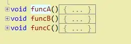 <code>funcA()</code>,<code>funcB()</code>, <code>funcC()</code> can be collapsed