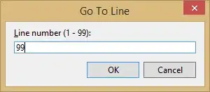 Go to Line dialog