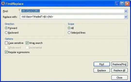My excel file.