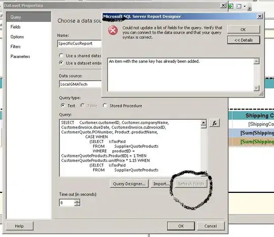 details after adding the codes