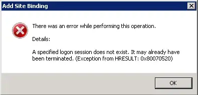 Screenshot of the problem