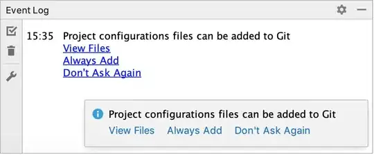 IntelliJ menu pop-up says "Project configurations files can be added to Git"