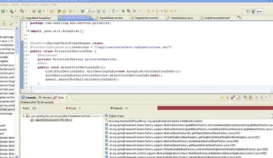 Exceptions dialog