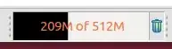 Eclipse heap status bar
