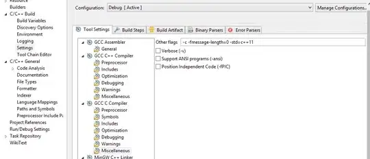 output from debug
