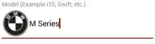 Screenshot showing the adjusted hint alignment.