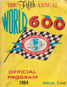 1964 World 600 program cover