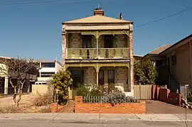 Freestanding terrace house, Ellen Street, Fremantle. Thought to be built c. 1897.