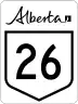 Highway 26 marker