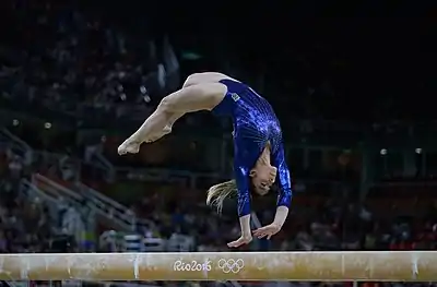 Image 14Daniele HypólitoPhotograph credit: Fernando FrazãoDaniele Hypólito (born September 8, 1984) is a Brazilian gymnast who competed in the 2000, 2004, 2008, 2012, and 2016 Summer Olympics. This photograph depicts Hypólito performing on the balance beam in the final of the women's artistic team all-around event at the 2016 Olympics in Rio de Janeiro, in which Brazil finished in eighth place.More selected pictures
