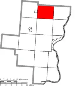 Location of Morgan Township in Gallia County