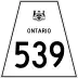 Highway 539 marker