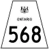 Highway 568 marker