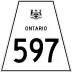 Highway 597 marker