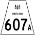 Highway 607A marker