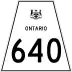 Highway 640 marker