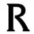 Upper case R, the source for lower case r